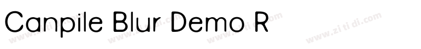 Canpile Blur Demo R字体转换